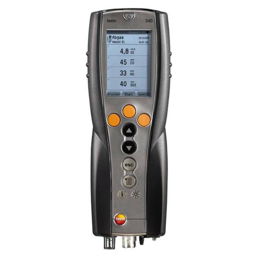 testo 340 - Analizor de gaze de ardere cu 4 senzori și accesorii