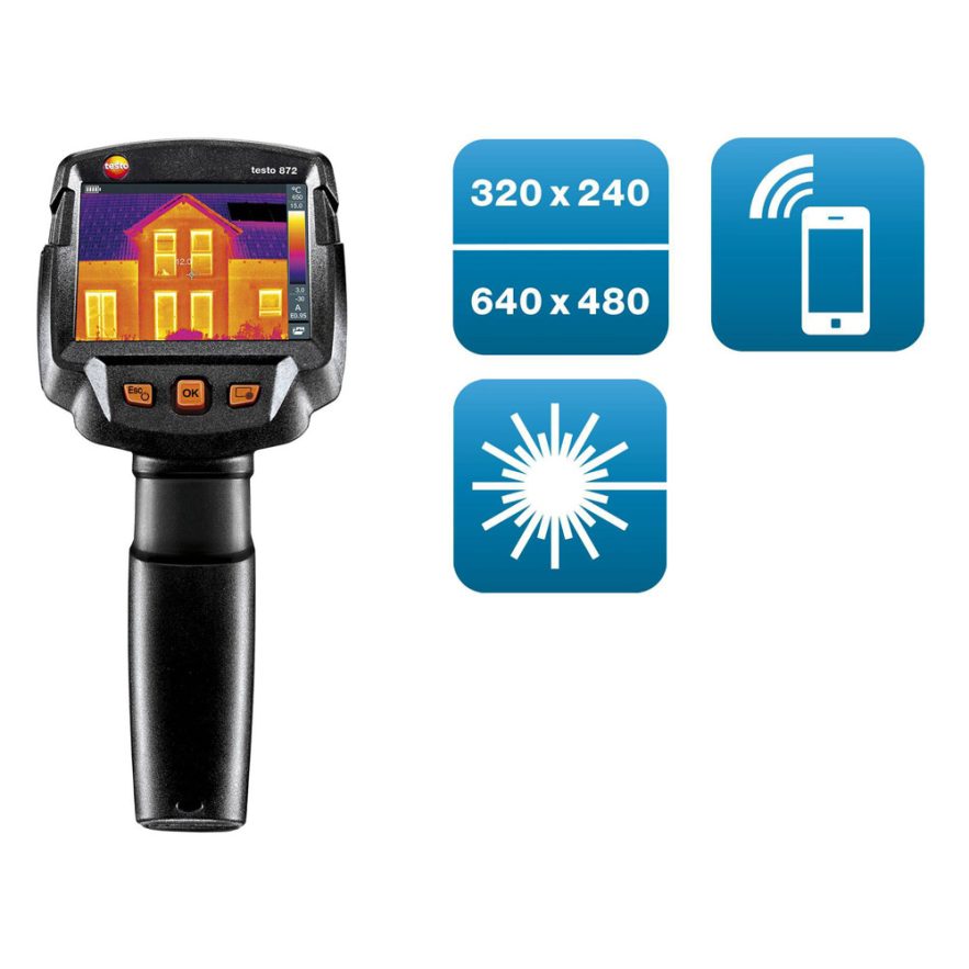 testo 872 - Cameră de termoviziune cu aplicație pentru mobil